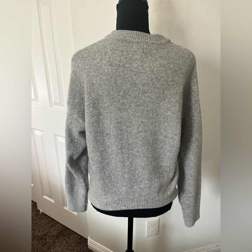 a new day Gray Sweater with Purple Script - Picture 4 of 6